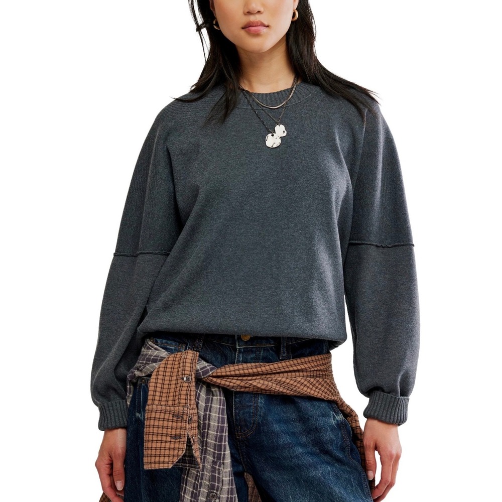 Free people Muse Pullover hi-low Crewneck sweater NWOT